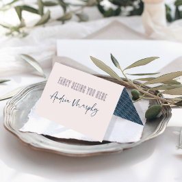 Fun Pink & Blue Wedding Platzkarte Visitenkarten