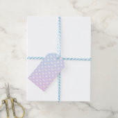 Fun Pink Blue White Hearts Geschenkanhänger (Mit Garn)