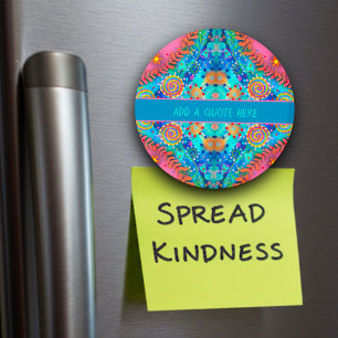 Fun Pink Boho Personalisiert Inspirivity Magnet