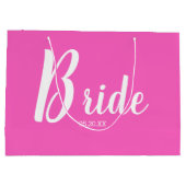 Fun Pink Bride Große Geschenktasche Geschenktüte (Rückseite)