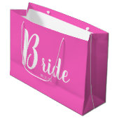 Fun Pink Bride Große Geschenktasche Geschenktüte (Vorderseite Schrägansicht)