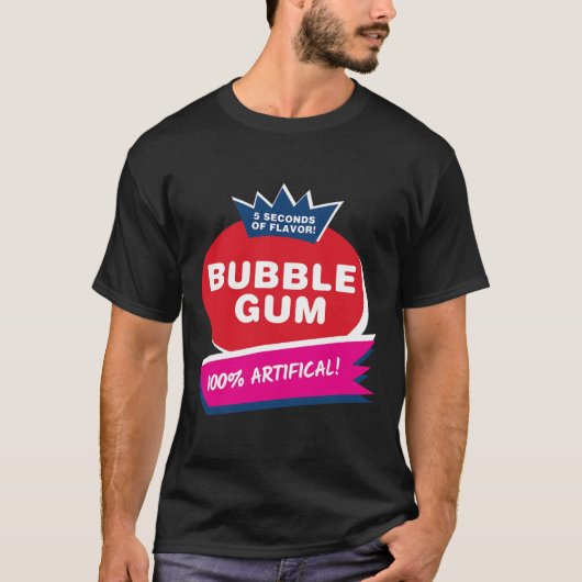 Fun Pink Bubble Gum Halloween Kostüm T-Shirt (Vorderseite)