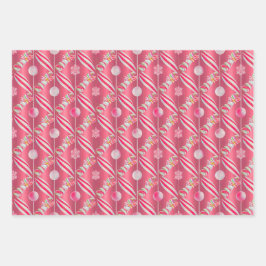 Fun Pink Candy Lane Collection Geschenkpapier Set