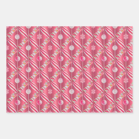 Fun Pink Candy Lane Collection Geschenkpapier Set (Vorderseite)