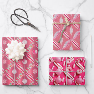 Fun Pink Candy Lane Collection Geschenkpapier Set