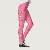 Fun Pink Candy Sprinkles Muster Leggings (Rechts)