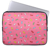 Fun Pink Candy Sprinkles Pattern Laptopschutzhülle (Vorderseite)