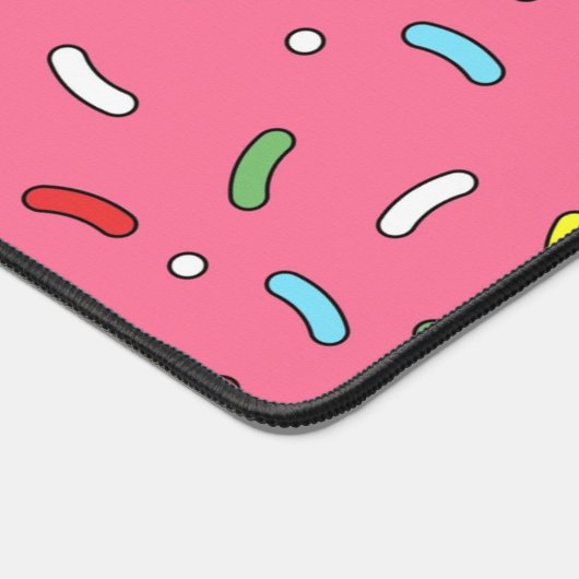 Fun Pink Candy Sprinkles Pattern Schreibtischunterlage (Ecke)