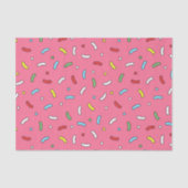 Fun Pink Candy Sprinkles Pattern Seidenpapier (Vorderseite)