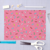 Fun Pink Candy Sprinkles Pattern Seidenpapier (Handwerk)