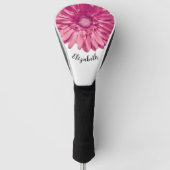 Fun pink daisy Blume individuelle Name Ladys Golf Headcover (Vorderseite)