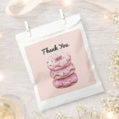 Fun Pink Donut Sprinkles Custom Vielen Dank Geschenktütchen (Ausgeschnitten)