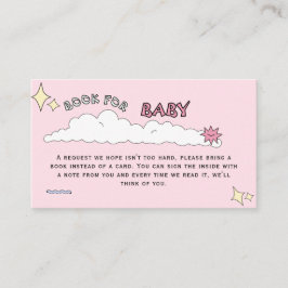 Fun Pink Doodle Cloud Book for Baby Begleitkarte