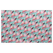 Fun pink Flamingo Aquarellbild Stoff (Fat Quarter (45,7 x 55,9 cm))