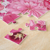 Fun Pink Flamingo surreale Collage mit Blume Puzzle (Seite)
