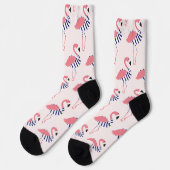 Fun Pink Flamingo Swimsuit Muster Tier Socken (Linkes Detail)