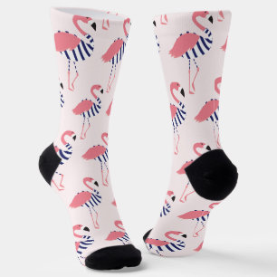 Fun Pink Flamingo Swimsuit Muster Tier Socken