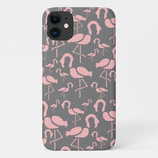 Fun Pink Flamingo Vogelkunst Case-Mate iPhone Hülle (Rückseite)
