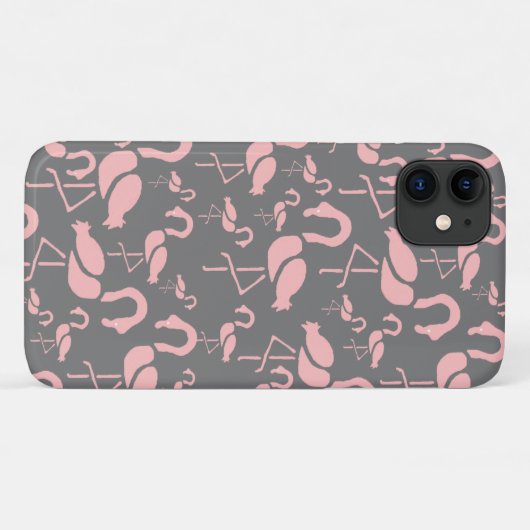 Fun Pink Flamingo Vogelkunst Case-Mate iPhone Hülle (Rückseite (Horizontal))
