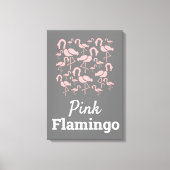 Fun Pink Flamingo Vogelkunst Leinwanddruck (Vorderseite)