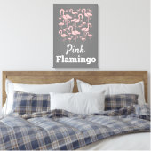 Fun Pink Flamingo Vogelkunst Leinwanddruck (Insitu (Schlafzimmer))