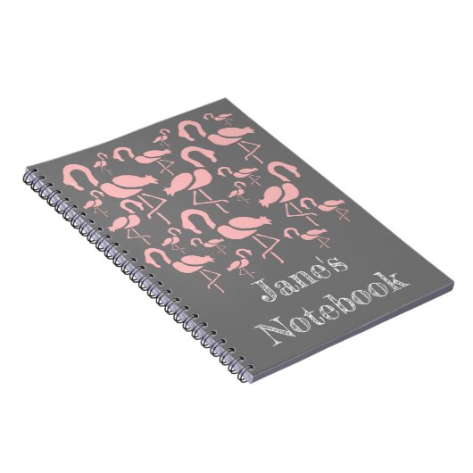 Fun Pink Flamingo Vogelkunst Notizblock (Rechte Seite)