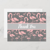 Fun Pink Flamingo Vogelkunst Postkarte (Vorne/Hinten)