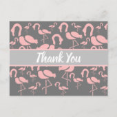 Fun Pink Flamingo Vogelkunst Postkarte (Vorderseite)