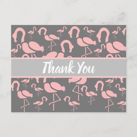 Fun Pink Flamingo Vogelkunst Postkarte (Vorderseite)