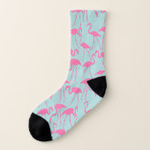 Fun Pink Flamingos Muster Socken (Links - Außen)