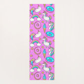 Fun Pink funkelnde magische Regenbogen-Einhorn-Kit Yogamatte (Rückseite)