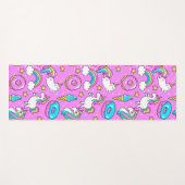 Fun Pink funkelnde magische Regenbogen-Einhorn-Kit Yogamatte (Vorderseite (Horizontal))