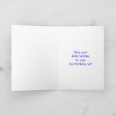 Fun Pink gestreift "46"; glücklich 46. Geburtstag; Karte (Innenseite)