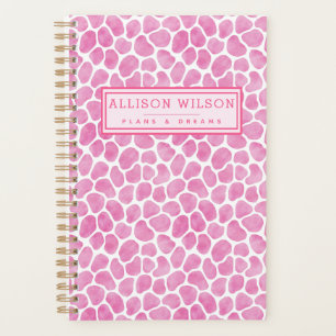 Fun Pink Giraffe Print Planer