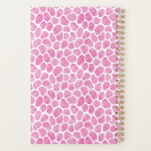 Fun Pink Giraffe Print Planer (Rückseite)