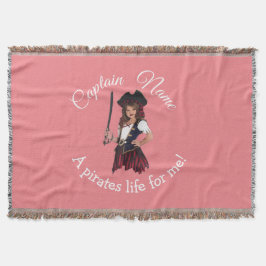 Fun Pink Girl Pirate Decke
