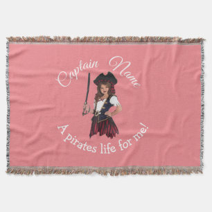 Fun Pink Girl Pirate Decke