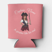 Fun Pink Girl Pirate Dosenkühler (Vorderseite)