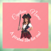 Fun Pink Girl Pirate Fensteraufkleber (Blatt 3)