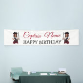 Fun Pink Girl Pirate HAPPY BIRTHDAY Banner (Messeveranstaltung)