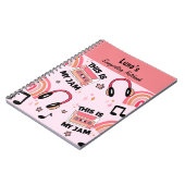 Fun Pink Girls Songwriting Notebook Notizblock (Linke Seite)