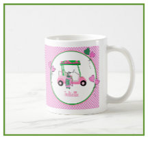 Fun Pink & Green Golf Thema Personalisiert