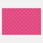 Fun Pink & Green Moderne Streifen und Polka Punkte Geschenkpapier Set (Vorderseite 3)