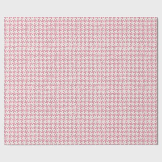 Fun Pink Hahnentrittmuster Geschenkpapier (Flach)