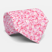 Fun Pink Hearts Pattern Krawatte (Gerollt)