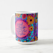 Fun Pink Hustle Quotenverzinsung Inspirivity Kaffeetasse (Vorderseite Links)