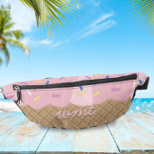 Fun Pink Ice Creme Cone Mit Monogramm Fanny Pack Bauchtasche