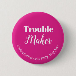 Fun Pink Junggeselinnen-Abschied Button