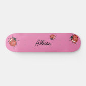 Fun pink Ladybug Skateboard (Horizontal)