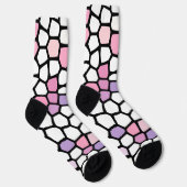 Fun Pink Lila Mosaik Crazy Socken (Rechts)